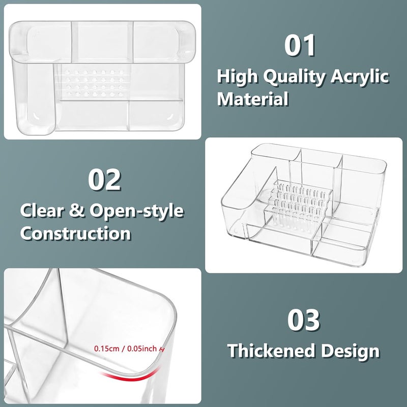 CGBE Nail Drill Holder, 28 Holes Transparent Acrylic Nail Drill Bits Holder, Professional Nail Tools Organizer and Storage Box Case - Image 4